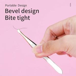 Pinza de depilación de alta calidad, pinza para cejas de acero inoxidable con punta inclinada, pinza para depilación facial, 1 unidad - Product Image 5