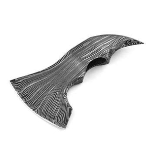 High Quality Industrial Stainless Steel Damascus Flat Backed Handmade Pizza Cutter <b>Axe</b> Head 2 2/5-Inch Rose <b>Wood</b> Handle OBM - Product Image 2