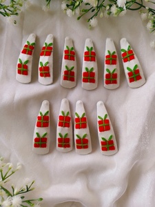 Épingles à cheveux élégantes en tissu rose brodé de motifs floraux et de coccinelles pour filles, pour les fêtes et les enfants - Product Image 2
