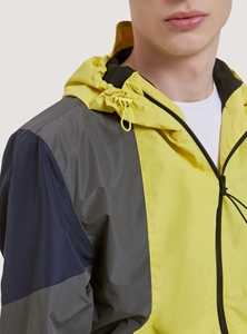 Chaqueta Deportiva con Capucha y Bloques de Color para Hombre, Cortavientos, con Cierre de Cremallera, Informal, para Otoño, Material de Poliéster - Product Image 3
