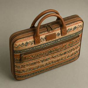 Sac à dos pour ordinateur portable en toile durable, motif géométrique, sac de voyage écologique, poignée en corde, fermeture éclair, grande capacité, transport extérieur - Product Image 5
