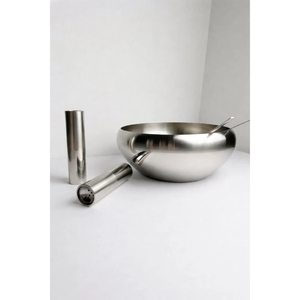 Bol à salade en métal personnalisable de haute qualité avec cuillère pour la décoration de la maison, pour servir les aliments lors de fêtes - Articles de cuisine décoratifs - Product Image 1