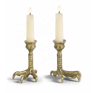 Juego de 2 Portavelas Decorativos de Hierro con Lazo Dorado, para Mesa de Comedor, Bodas y Fiestas - Product Image 6