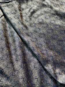 Tela de Poliéster Jacquard Azul con Patrón Tejido para Trajes, Corbatas, Uniformes y Prendas - Product Image 2