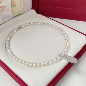 Cadeau pour la fête des mères, collier en chalcédoine presque ronde avec une forte luminosité, légers défauts dans la boîte cadeau Fulu - Product Image 2