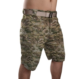 Pantalones Cortos Cargo Casuales para Hombre OEM, Cintura Media, Tela de Forro Polar de Poliéster, Resistentes al Viento e Impermeables, Largura hasta la Rodilla, Corte Holgado, con Bolsillos - Product Image 2