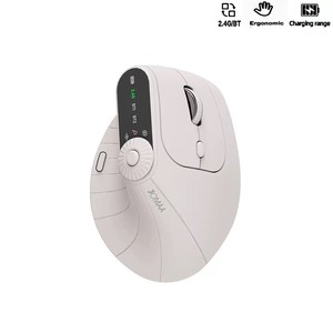 Ergonomic Vertical Wireless <b>Mouse</b> 2.4G <b>Bluetooth</b> Rechargeable LED Backlit 800 DPI Office Gaming - Product Image 2