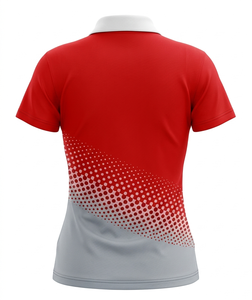 เสื้อโปโลกีฬาผู้หญิงแบบพรีเมียมสั่งทำพิเศษ ระบายอากาศได้ดี แห้งเร็ว ชุดกีฬา ดีไซน์ไล่เฉดสี แขนสั้น - Product Image 3