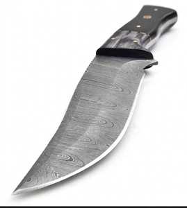 Herramienta Artesanal de Uso General de Acero de Damasco Forjado a Mano con Mango de Ébano Negro y Micarta Gris - Product Image 5