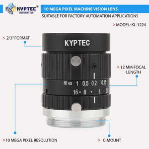 Objectif de vision industrielle 12 mm 10 MP pour caméras industrielles 2/3 pouces, imagerie haute résolution pour l'inspection et le contrôle qualité - Product Image 1