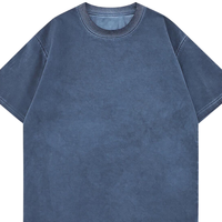 T-shirt Homme Coupe Droite Grande Taille en Coton Biologique 100% Écologique avec Impression Numérique Personnalisée Effet Délavé et Design Vierge de Haute Qualité