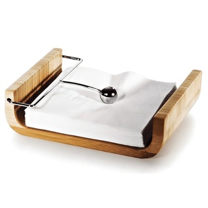 Porte-serviettes en bois style ferme moderne, plateau à mouchoirs plat ouvert pour cuisine et salle de bain - Product Image 5