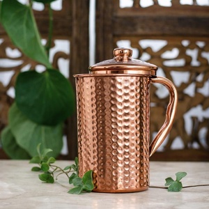 Jarra de cobre hecha a mano, estilo rústico, jarra de cobre hecha a mano con diseño tradicional, jarra de cobre hecha a mano de estilo moderno. - Product Image 2