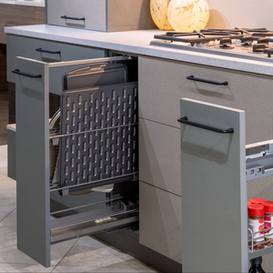 Precio de Fábrica, Último Modelo de Muebles de Cocina Modernos Completos en MDF Blanco con Características de Fácil Limpieza e Instalación - Product Image 2