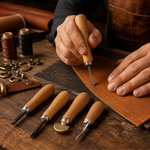 Kit professionnel d'outils de sertissage de pierres pour bijoux en bois, comprenant un polisseur, un poussoir de sertissage et un rouleau, pour la fabrication de bijoux DIY - Product Image 4