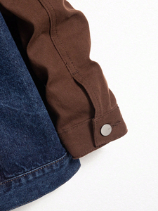 Veste en jean pour homme de haute qualité, fermeture à boutons, vente en gros, étiquette privée, logo et taille personnalisés - Product Image 5