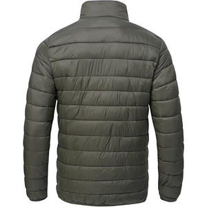 Veste matelassée d'hiver de qualité supérieure unisexe, veste à capuche brillante matelassée avec col montant, 100% nylon, imperméable et coupe-vent - Product Image 3