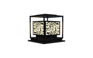 ไฟเสาประตู LED รุ่น E27 IP65 ลายคลื่นทันสมัย ตกแต่งบ้านพักตากอากาศกลางแจ้ง สีดำ เหล็กเคลือบสีฝุ่นคุณภาพสูง แสงวอร์มไลท์ - Product Image 1