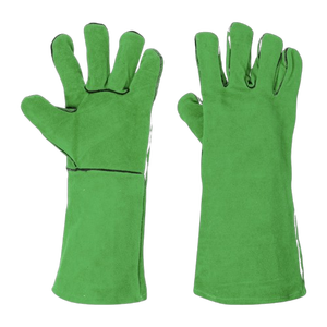 Guantes de Cuero Vacuno Rojo de Primera Calidad, Resistentes a Impactos y Abrasión, para Trabajo Pesado y Protección de Manos y Brazos en la Lucha Contra Incendios - Product Image 4