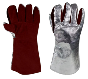 Guantes de Soldadura de Cuero Reforzado Industriales Resistentes a Chispas, con Protección de Seguridad, Anti-Corte, Anti-Vibración, Resistentes al Calor, Nomex - Product Image 3