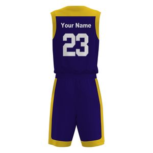 Conjunto de Uniforme de Baloncesto Amarillo Personalizado, Cuello en V, Sin Mangas, Poliéster que Absorbe la Humedad, Unisex para Adultos, Todas las Temporadas, Alta Calidad - Product Image 3