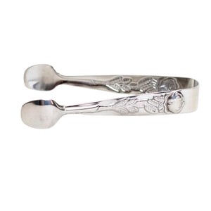 Pince à glace élégante en argent plaqué antique avec motif coquillage orné, idéale pour les bars, mariages, fêtes et usage domestique – Prix bas - Product Image 5