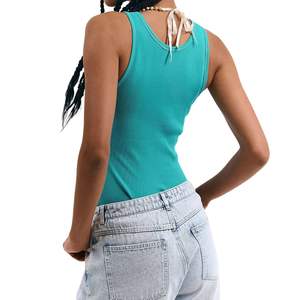 Custom Wholesale <b>Womens</b> Tight Fit Quick Dry Sports Tank <b>Top</b> Plus Size Sleeveless Gym & Running Fitness Wear - Product Image 3