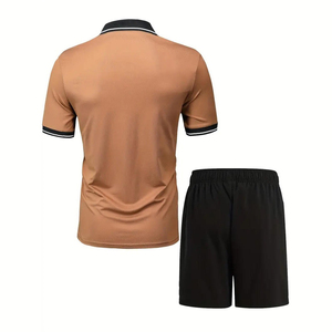 Ensemble décontracté d'été 2026 pour homme : Polo et short 100 % coton à séchage rapide, col ras du cou - Product Image 2