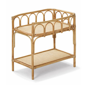Table à langer en rotin naturel pour poupées, jouet d'imitation, meubles modernes pour maison de poupée - Product Image 2