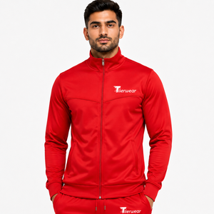 <b>Mens</b> Winter Training Tracksuit Eco-Friendly Quick Dry Lightweight Breathable 100% Polyester Full Zip <b>Track</b> <b>Jacket</b> Tapered <b>Track</b> - Product Image 5