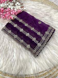 Sari Karsh Exclusivo de Diseño Elegante con Blusa Estilosa, Moderno y Étnico, Última Tendencia India, Ropa de Fiesta Modesta para Mujer - Product Image 5