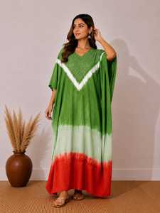 Tissu de Kaftan Premium en Soie Modale Pure Teinte Shibori, Qualité Supérieure, Collection de Tissus de Mode Ethnique de Créateur - Product Image 3
