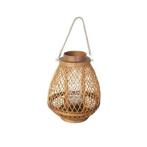 Lanterne d'extérieur en bambou tissé à la main de style japonais, écologique, décorative, rustique, multifonctionnelle pour la maison, le jardin, l'hôtel - Product Image 1