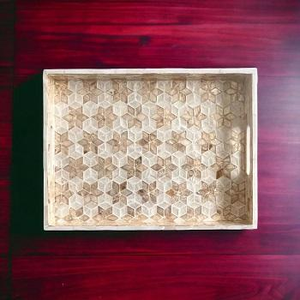 Juego de quemadores con bandeja de incrustaciones de la mejor calidad para decoración del hogar, Mubkhar árabe, bandeja de servir alimentos con incrustaciones de nácar de la India - Product Image 6