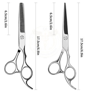 Premium Stainless Steel <b>Barber</b> Dressing Scissors <b>Set</b> Professional Hair Cutting Thinning Shears Salon Use - Product Image 5