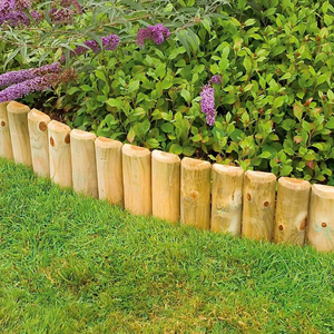 Borde de madera Premium asequible de medio tronco: valla de borde de madera de alta calidad para jardines y paisajes - Product Image 6