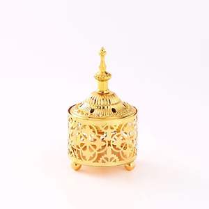 Quemador de incienso de lujo dorado para bakhoor, soporte decorativo para incienso árabe Oud, Mabkhara, decoración islámica para el hogar con fragancia. - Product Image 3