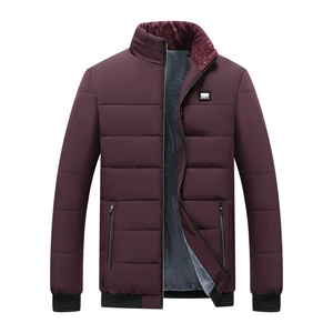 Chaqueta de Invierno para Hombre, Estilo Casual, Gruesa, con Cuello Alto, Acolchada, Resistente al Viento, con Cierre Frontal y Logotipo, Forro Polar, para Clima Frío - Product Image 4