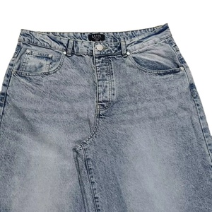 กางเกงยีนส์ขาตรงขาตรงทรงปกติผ้าเดนิมฟอกได้ตามต้องการฤดูร้อนฤดูใบไม้ผลิกันน้ำสำหรับงานปาร์ตี้ตามเทรนด์สตรีท - Product Image 2