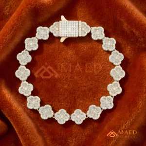 Bracelet à maillons fins en moissanite dorée, bijoux de mode de Los Angeles, cadeau élégant pour un usage quotidien - Product Image 1