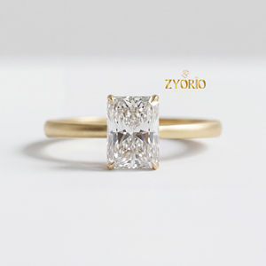 Luxury 1.21 Carat Lab Grown Radiant Cut Diamond Engagement <b>Ring</b> EF VS1 925 <b>Silver</b> <b>Solitaire</b> Wedding & Party <b>Ring</b> - Product Image 3