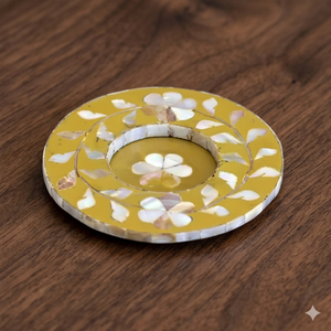 Posavasos de té con Incrustaciones de nácar de lujo Vintage clásico posavasos y esteras de Decoración de mesa al mejor precio - Product Image 1