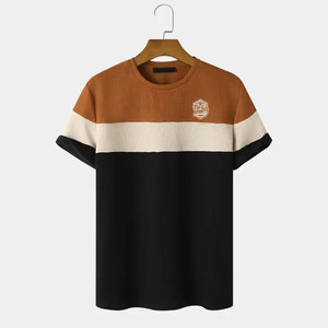 T-shirts pour hommes à manches courtes, coupe classique, vêtements d'été, respirants, légers, polyester/coton, séchage rapide, écologiques, en stock - Product Image 1