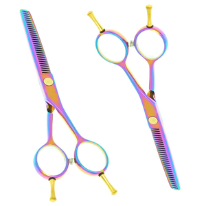 Juego de tijeras profesionales de acero inoxidable de 5.5 pulgadas con punta afilada para peluquería, tijeras de entresacar para estilizar el cabello y para belleza. - Product Image 1