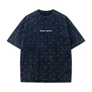T-shirts de sport oversize pour hommes, en coton, avec impression graphique en relief, effet délavé à l'acide, pour la gym et le fitness, Fabricant - Product Image 5
