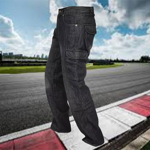 Jeans de Motocicleta para Hombre en Mezclilla Lavada con Bolsillos para Equipo de Protección, Transpirables, Resistentes a la Abrasión, para Todas las Estaciones - Product Image 6