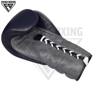 Derniers modèles de gants de boxe en cuir de vachette véritable, à lacets, design OEM, meilleur prix, durables, légers, de haute qualité, personnalisés, à doigts entiers - Product Image 5