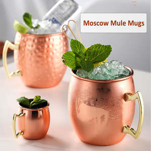 Venta al por Mayor de Tazas Moscow Mule Ecológicas de 18oz, de Cobre Puro y Acero, con Asa de Latón, Regalo Premium para Amigos, Familia y Fiestas - Product Image 6