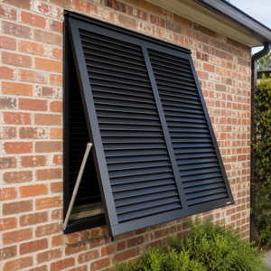 Modern Aluminum Horizontal Slat <b>Window</b> <b>Privacy</b> Screen Exterior Louver Shutter for Home Wall Sunshade Panel - Product Image 1