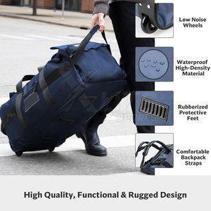 Durable Lightweight Fabric Multi-Pocket Storage <b>Convertible</b> <b>Backpack</b> Duffel Zipper Waterproof Large Capacity for Gym Daily Carry - Product Image 5